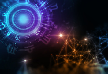 Astrology and alchemy sign background illustration