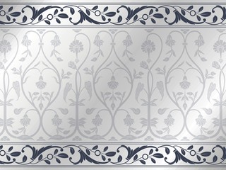 wedding card design, paisley floral pattern , India