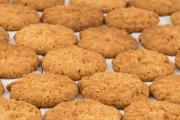 Cookie on old white wooden table.