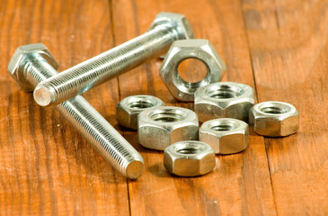 Fototapeta na wymiar image of nuts and bolts close-up