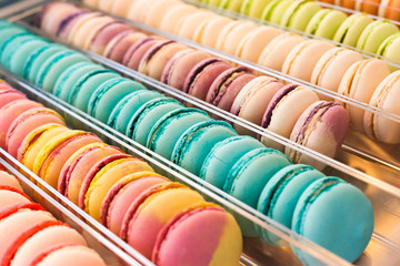Macaroons in showcase