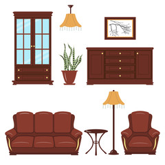 Furniture vector set