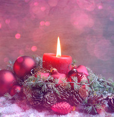 Adventskerze - Weihnachtskarte