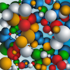 Vector illustration  of colorful Spheres