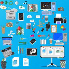 Office equipment big set