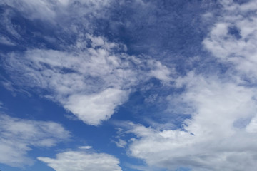 blue sky with cloud closeup