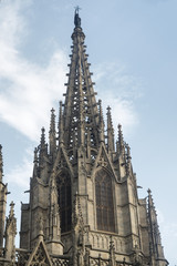 Fototapeta na wymiar Barcelona (Spain): the gothic cathedral
