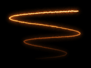 Abstract Fire Effect Element Design on Black Background