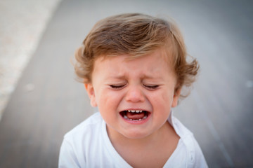 Funny baby one year crying
