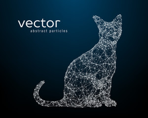 Abstract vector illustration of cat.