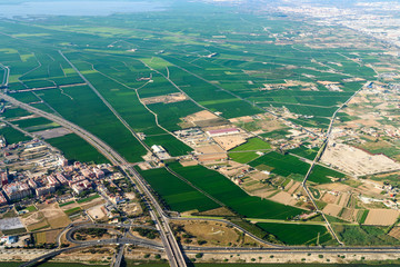 Aerial Photo Of Valencia City Surrounding Area In Spain