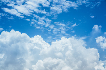 white clouds and blue sky