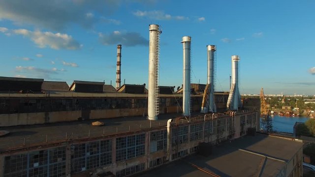 industry. no exhaust. aerial view.