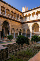 Fototapeta na wymiar Inside Alcazar palace, Andalusia province.
