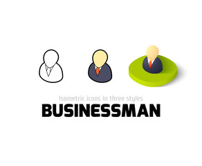 Businessman icon in different style