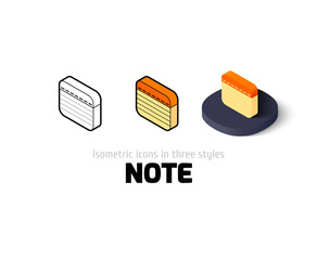 Note icon in different style