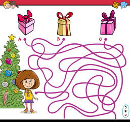 christmas path maze game