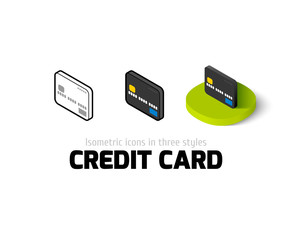 Credit card icon in different style