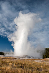 Eruption of the Old Faithfull Geyser, Yellowstone NP, USA