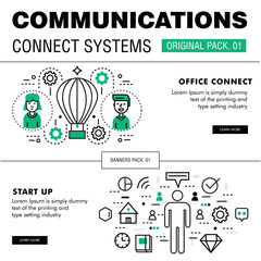 Communication connect social technology pack.