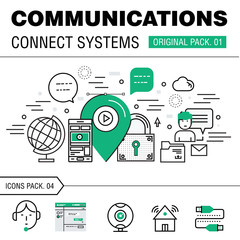 Communication connect social technology pack.