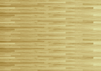 hardwood maple basketball court floor viewed from above.