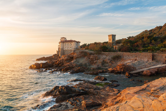Boccale castle the sea near Livorno in Tuscany region