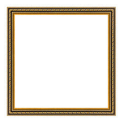 picture frame wooden carved frame pattern isolated on white background