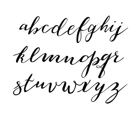 Calligraphic font lettering vector