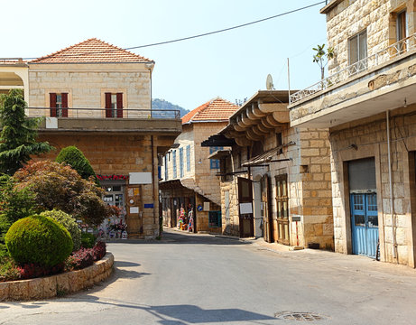 
    The old souks in the village of Douma in the Lebanese mountains