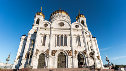 Obraz premium Long exposure image of Cathedral of Christ the Saviour , Moscow