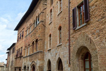 Obraz premium San Gimignano charming narrow streets medieval town