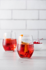 Fresh home made Negroni cocktails