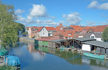 der Fischerort Plau am See in der Mecklenburgischen Seenplatte,Mecklenburg-Vorpommern,Deutschland