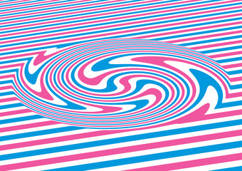 Op art swirl abstract geometric pattern colorful vector illustration