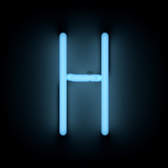Neon Letter H