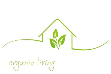 Home , leaves, green icon, business logo design