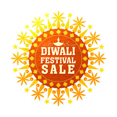 Diwali Festival Sale Poster, Banner or Flyer.