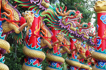 Fototapeta premium chinese style dragon statue