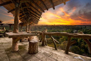 Wooden porch