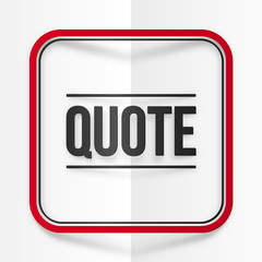 Red and black vector rounded frame with place for your text at white folded paper background