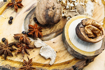 walnut star anise