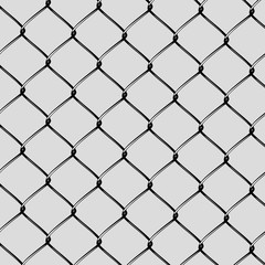 Realistic Steel Netting Cut