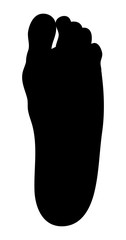 bare foot silhouette vector symbol icon design.