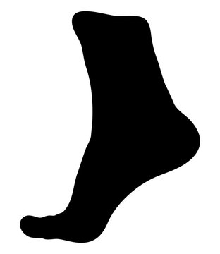recommend clip art: bare foot silhouette vector symbol icon design.