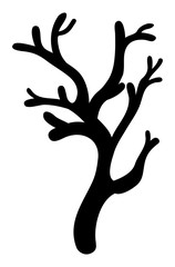 halloween creepy scary bare tree vector symbol icon design.