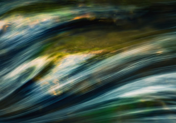 detail autumn wave on the river