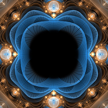 Abstract fractal  3d frame