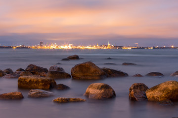 Tallinn cityscape before sunrise