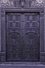 puertas antiguas, colonial, decorado, madera